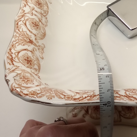 ANTIQUE JOHN MADDOCK AND SONS ROYAL VITREOUS COLUMBUS PATTERN RARE CAKE PLATE - Picture 7 of 12